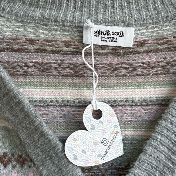 Fair Isle V-Neck Crop Cardigan - Picture 7 of 8